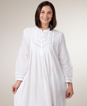 ladies long sleeve cotton nightgowns