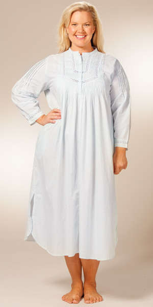 long sleeve cotton nightgown
