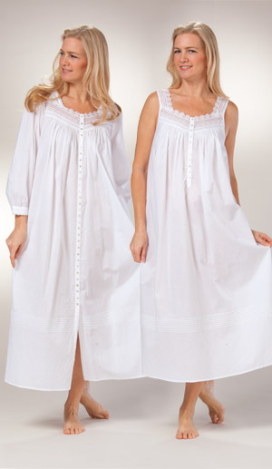 Cotton gown and robe