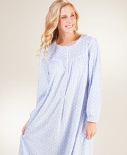 Long Sleeve Nightgowns - Brushed Back Satin, Cotton, Flannel, Nylon ...