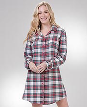 short flannel nightgown