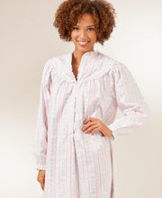 Long Sleeve Nightgowns - Brushed Back Satin, Cotton, Flannel, Nylon ...